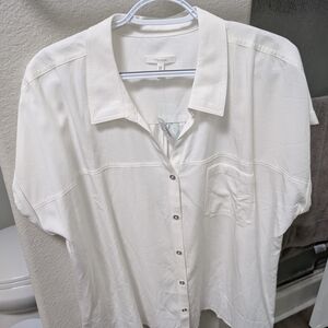 Maurices White Button-Up Blouse